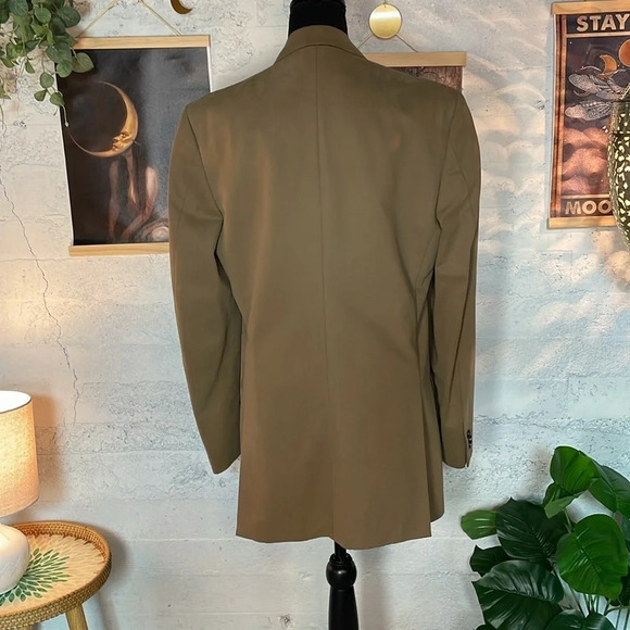 Banana Republic mens suit jacket tan brown cotton 3 button size 38R - Picture 4 of 13
